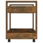 Carrito de escritorio contrachapada roble ahumado 60x45x60 cm de vidaXL, Carros e islas - Ref: Foro24-816605, Precio: 41,71 €...