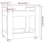 Carrito de escritorio contrachapada roble ahumado 60x45x60 cm de vidaXL, Carros e islas - Ref: Foro24-816605, Precio: 41,71 €...