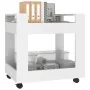 Glossy white plywood desktop cart 60x45x60 cm by vidaXL, Cars and islands - Ref: Foro24-816602, Price: 39,91 €, Discount: %