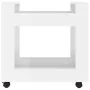 Glossy white plywood desktop cart 60x45x60 cm by vidaXL, Cars and islands - Ref: Foro24-816602, Price: 39,91 €, Discount: %