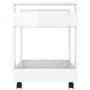 Glossy white plywood desktop cart 60x45x60 cm by vidaXL, Cars and islands - Ref: Foro24-816602, Price: 39,91 €, Discount: %