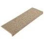 Alfombrilla autoadhesiva escalera sisal 15 uds beige 65x21x4 cm de vidaXL, Alfombrillas para escalones - Ref: Foro24-326890, ...