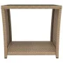Mesita de ratán sintético beige y superficie de vidrio templado de vidaXL, Mesas de jardín - Ref: Foro24-319561, Precio: 51,7...