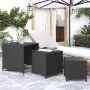 Mesas apilables 3 piezas ratán sintético negro de vidaXL, Mesas auxiliares - Ref: Foro24-319412, Precio: 78,06 €, Descuento: %