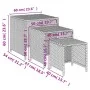 Mesas apilables 3 piezas ratán sintético negro de vidaXL, Mesas auxiliares - Ref: Foro24-319412, Precio: 78,06 €, Descuento: %