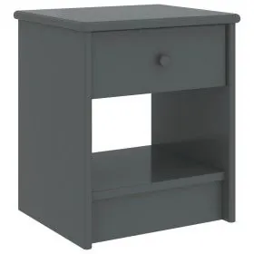 Dark gray solid pine wood bedside table 35x30x40cm by vidaXL, Nightstands - Ref: Foro24-322226, Price: 37,99 €, Discount: %