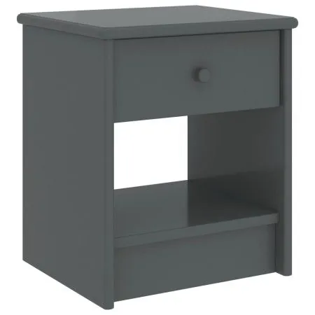 Mesita de noche madera maciza de pino gris oscuro 35x30x40cm de vidaXL, Mesitas de noche - Ref: Foro24-322226, Precio: 37,99 ...