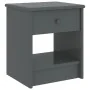 Mesita de noche madera maciza de pino gris oscuro 35x30x40cm de vidaXL, Mesitas de noche - Ref: Foro24-322226, Precio: 37,99 ...