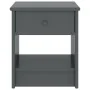 Mesita de noche madera maciza de pino gris oscuro 35x30x40cm de vidaXL, Mesitas de noche - Ref: Foro24-322226, Precio: 37,99 ...