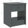 Mesita de noche madera maciza de pino gris oscuro 35x30x40cm de vidaXL, Mesitas de noche - Ref: Foro24-322226, Precio: 37,99 ...