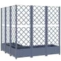 Jardinera con enrejado PP azul gris 120x120x121,5 cm de vidaXL, Maceteros y jardineras - Ref: Foro24-318256, Precio: 120,70 €...