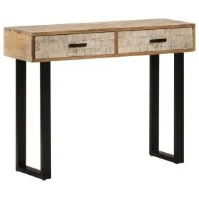 Mesa consola de madera maciza de mango 100x30x75 cm de vidaXL, Mesas auxiliares - Ref: Foro24-320823, Precio: 138,62 €, Descu...