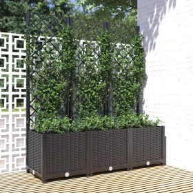 Jardinera con enrejado PP negro 120x40x136 cm de vidaXL, Maceteros y jardineras - Ref: Foro24-318273, Precio: 169,56 €, Descu...