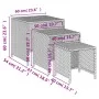 Mesas apilables 3 piezas ratán sintético marrón de vidaXL, Mesas auxiliares - Ref: Foro24-319413, Precio: 57,95 €, Descuento: %
