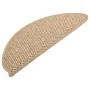 Alfombrilla autoadhesiva escalera sisal 15 uds arena 65x21x4 cm de vidaXL, Alfombrillas para escalones - Ref: Foro24-326879, ...