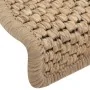 Alfombrilla autoadhesiva escalera sisal 15 uds arena 65x21x4 cm de vidaXL, Alfombrillas para escalones - Ref: Foro24-326879, ...