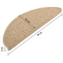 Alfombrilla autoadhesiva escalera sisal 15 uds arena 65x21x4 cm de vidaXL, Alfombrillas para escalones - Ref: Foro24-326879, ...