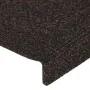 Alfombrilla de escaleras 15 uds tela punzonada marrón oscuro de vidaXL, Alfombrillas para escalones - Ref: Foro24-326187, Pre...
