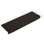 Alfombrilla de escaleras 15 uds tela punzonada marrón oscuro de vidaXL, Alfombrillas para escalones - Ref: Foro24-326187, Pre...