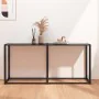 Black tempered glass console table 160x35x75.5 cm by vidaXL, Side tables - Ref: Foro24-331679, Price: 81,97 €, Discount: %
