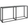 Schwarzer Konsolentisch aus gehärtetem Glas, 160 x 35 x 75,5 cm von vidaXL, Seitentische - Ref: Foro24-331679, Preis: 81,97 €...