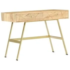Schreibtisch aus massivem Mangoholz mit Schubladen 100x55x75 cm von vidaXL, Schreibtische - Ref: Foro24-286150, Preis: 159,76...