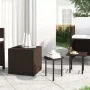 Set de mesas auxiliares 3 piezas ratán sintético marrón de vidaXL, Mesas auxiliares - Ref: Foro24-319387, Precio: 41,01 €, De...