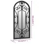 Black iron garden mirror for outdoor use 100x45 cm by vidaXL, Mirrors - Ref: Foro24-318374, Price: 120,92 €, Discount: %