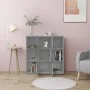 Estantería madera contrachapada gris sonoma 90x30x90cm de vidaXL, Librerías y estanterías - Ref: Foro24-815550, Precio: 90,10...