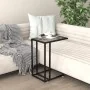 Mesa auxiliar de ordenador vidrio transparente negro 50x35x65cm de vidaXL, Mesas auxiliares - Ref: Foro24-331650, Precio: 44,...
