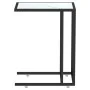 Mesita ordenador vidrio transparente blanco mármol 50x35x65cm de vidaXL, Mesas auxiliares - Ref: Foro24-331652, Precio: 41,76...