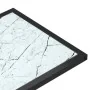 Mesita ordenador vidrio transparente blanco mármol 50x35x65cm de vidaXL, Mesas auxiliares - Ref: Foro24-331652, Precio: 41,76...