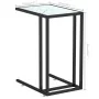 Mesita ordenador vidrio transparente blanco mármol 50x35x65cm de vidaXL, Mesas auxiliares - Ref: Foro24-331652, Precio: 41,76...