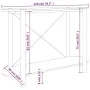 Mesa consola de madera contrachapada negro 110x38x75 cm de vidaXL, Mesas auxiliares - Ref: Foro24-345691, Precio: 72,06 €, De...