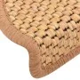 Alfombrilla autoadhesiva escalera sisal 15uds naranja 65x21x4cm de vidaXL, Alfombrillas para escalones - Ref: Foro24-326877, ...