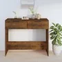 Mesa consola madera contrachapada roble ahumado 90x36x75 cm de vidaXL, Mesas auxiliares - Ref: Foro24-817072, Precio: 55,89 €...