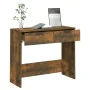 Mesa consola madera contrachapada roble ahumado 90x36x75 cm de vidaXL, Mesas auxiliares - Ref: Foro24-817072, Precio: 55,89 €...