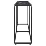 Tempered glass and black marble console table 160x35x75.5 cm by vidaXL, Side tables - Ref: Foro24-331681, Price: 84,95 €, Dis...