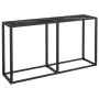 Black marble tempered glass console table 140x35x75.5cm by vidaXL, Side tables - Ref: Foro24-331677, Price: 73,73 €, Discount: %