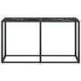 Black marble tempered glass console table 140x35x75.5cm by vidaXL, Side tables - Ref: Foro24-331677, Price: 73,73 €, Discount: %
