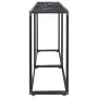 Black marble tempered glass console table 140x35x75.5cm by vidaXL, Side tables - Ref: Foro24-331677, Price: 73,73 €, Discount: %