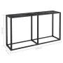 Black marble tempered glass console table 140x35x75.5cm by vidaXL, Side tables - Ref: Foro24-331677, Price: 73,73 €, Discount: %