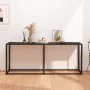 Mesa consola vidrio templado mármol negro 180x35x75,5 cm de vidaXL, Mesas auxiliares - Ref: Foro24-331685, Precio: 94,45 €, D...