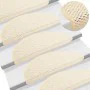 Alfombrilla autoadhesiva escalera sisal 15 uds crema 65x21x4 cm de vidaXL, Alfombrillas para escalones - Ref: Foro24-326881, ...
