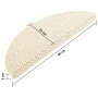 Alfombrilla autoadhesiva escalera sisal 15 uds crema 65x21x4 cm de vidaXL, Alfombrillas para escalones - Ref: Foro24-326881, ...