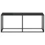 Mesa consola vidrio templado negro 180x35x75,5 cm de vidaXL, Mesas auxiliares - Ref: Foro24-331683, Precio: 93,68 €, Descuent...