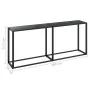 Mesa consola vidrio templado negro 180x35x75,5 cm de vidaXL, Mesas auxiliares - Ref: Foro24-331683, Precio: 93,68 €, Descuent...
