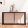 Mesa consola vidrio templado negro 140x35x75,5cm de vidaXL, Mesas auxiliares - Ref: Foro24-331675, Precio: 72,39 €, Descuento: %