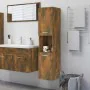 Armario de baño madera de ingeniería roble ahumado 30x30x130 cm de vidaXL, Muebles de baño - Ref: Foro24-815639, Precio: 53,1...
