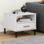 Mesita de noche patas de metal OSLO madera maciza pino blanco de vidaXL, Mesas auxiliares - Ref: Foro24-351032, Precio: 46,62...